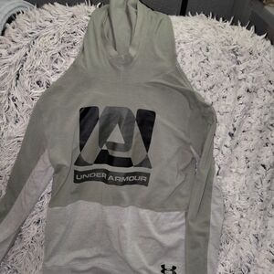 Under Armour Kids Long Sleeve Hoodie - Olive and Gray